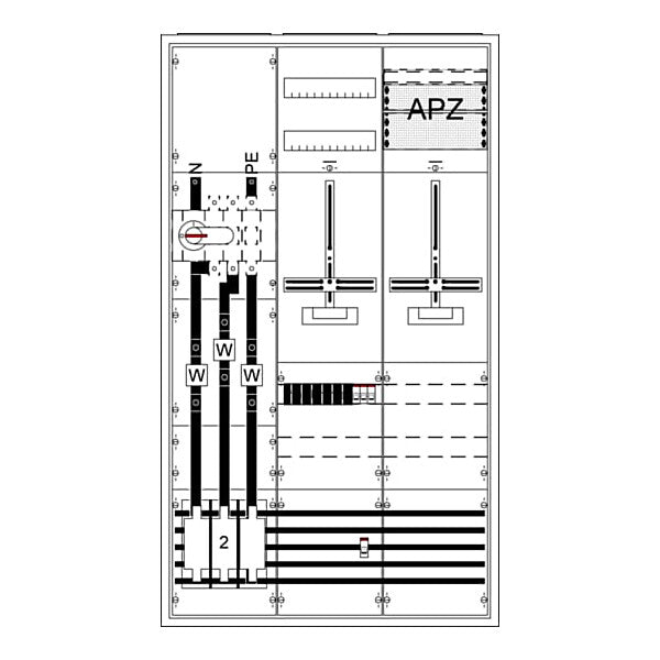 STRIEBEL & JOHN Komplettschrank mit Zählerkreuz WA39KN1